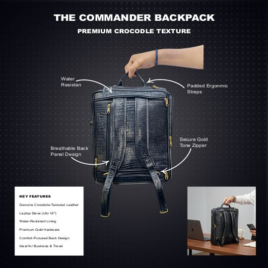 Heritage 3-in-1 Leather  Bag (Black)